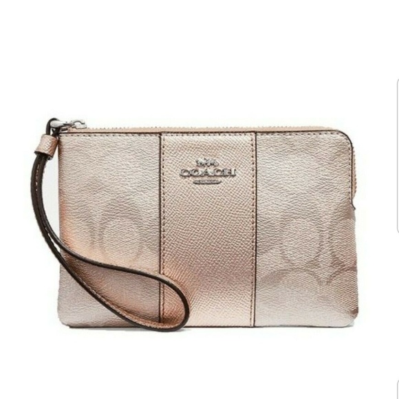 Coach C Signature Wristlet Purse Hand Bag Wedding - Picture 1 of 5